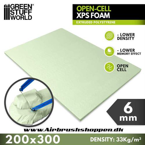 xps skum - Open-Cell XPS Foam 6 mm 20x30cm - GSW